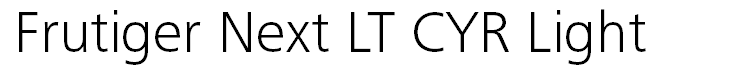 Frutiger Next LT CYR Light