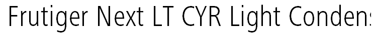 Frutiger Next LT CYR Light Condensed