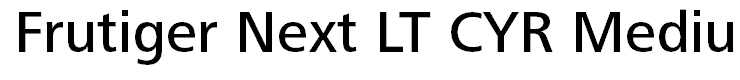 Frutiger Next LT CYR Medium
