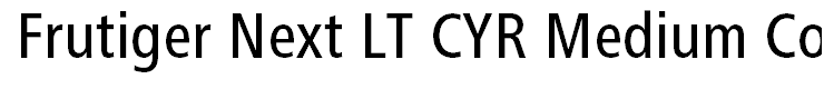 Frutiger Next LT CYR Medium Condensed