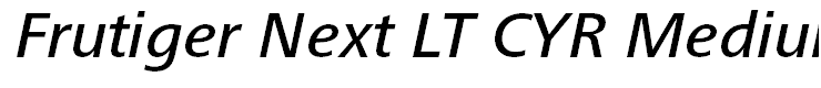 Frutiger Next LT CYR Medium Italic