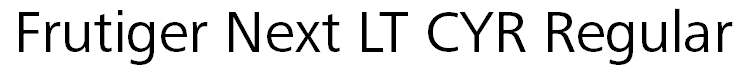 Frutiger Next LT CYR Regular