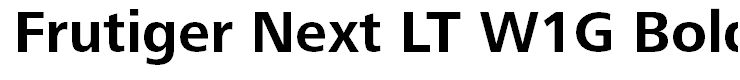 Frutiger Next LT W1G Bold