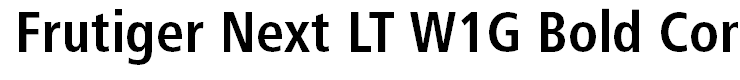 Frutiger Next LT W1G Bold Condensed