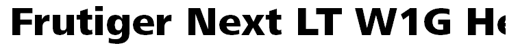 Frutiger Next LT W1G Heavy