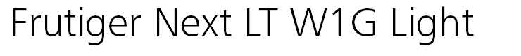 Frutiger Next LT W1G Light