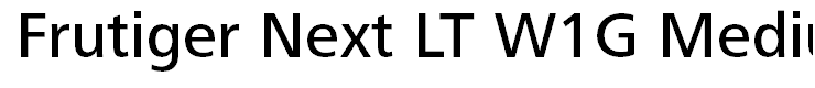 Frutiger Next LT W1G Medium