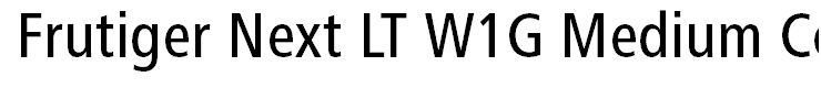 Frutiger Next LT W1G Medium Condensed