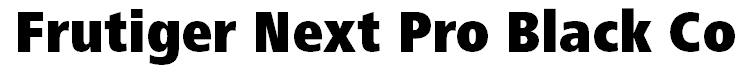 Frutiger Next Pro Black Condensed