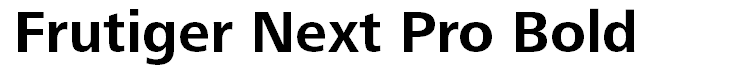 Frutiger Next Pro Bold