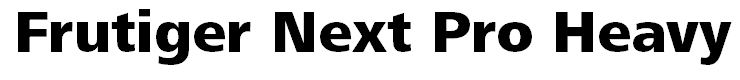 Frutiger Next Pro Heavy
