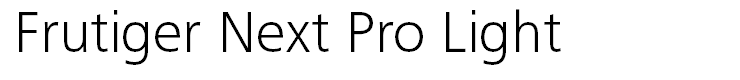 Frutiger Next Pro Light