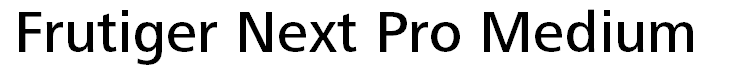 Frutiger Next Pro Medium