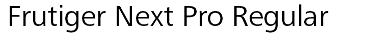 Frutiger Next Pro Regular