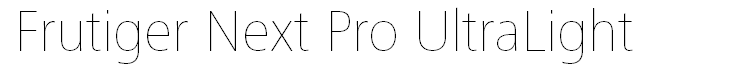 Frutiger Next Pro UltraLight