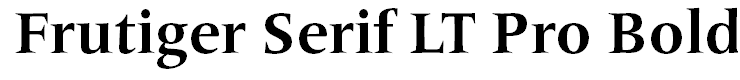 Frutiger Serif LT Pro Bold