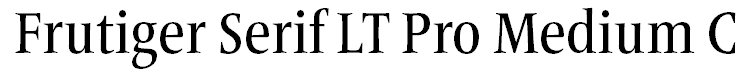 Frutiger Serif LT Pro Medium Condensed
