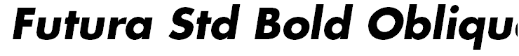 Futura Std Bold Oblique