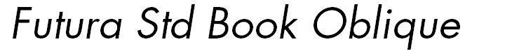 Futura Std Book Oblique