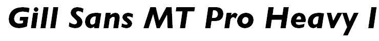 Gill Sans MT Pro Heavy Italic