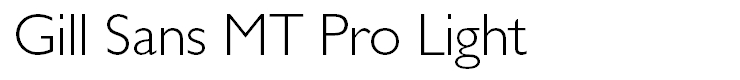 Gill Sans MT Pro Light