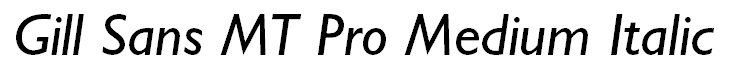 Gill Sans MT Pro Medium Italic