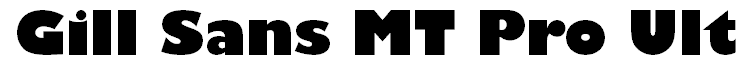 Gill Sans MT Pro UltraBold