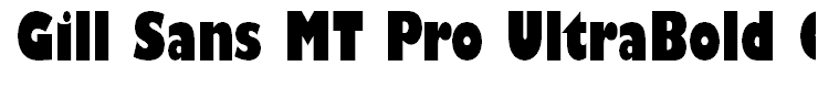 Gill Sans MT Pro UltraBold Cond