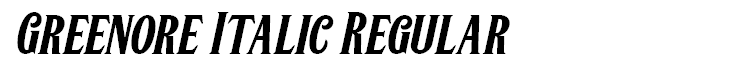 Greenore Italic Regular