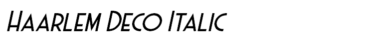 Haarlem Deco Italic