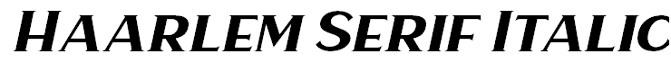 Haarlem Serif Italic