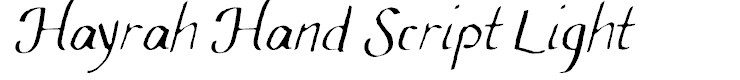 Hayrah Hand Script Light