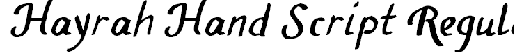 Hayrah Hand Script Regular