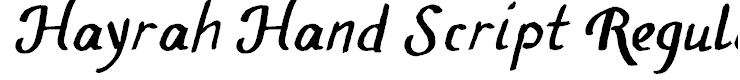 Hayrah Hand Script Regular Regular