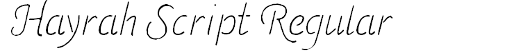 Hayrah Script Regular