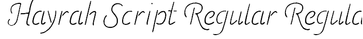 Hayrah Script Regular Regular