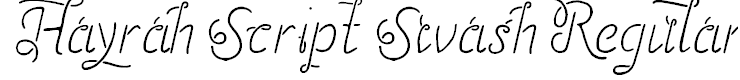 Hayrah Script Swash Regular