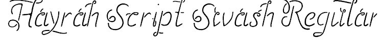 Hayrah Script Swash Regular Regular