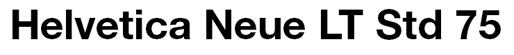 Helvetica Neue LT Std 75 Bold