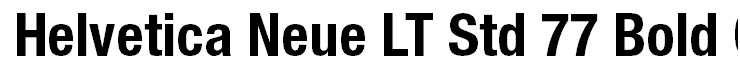 Helvetica Neue LT Std 77 Bold Condensed