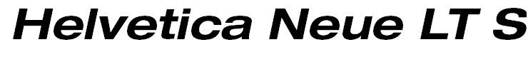 Helvetica Neue LT Std 73 Bold Extended Oblique