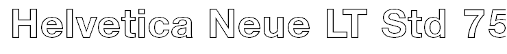 Helvetica Neue LT Std 75 Bold Outline