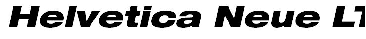 Helvetica Neue LT Std 93 Black Extended Oblique
