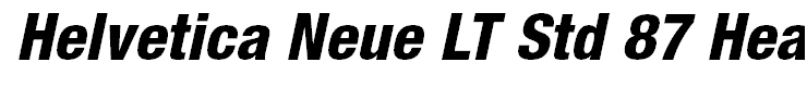 Helvetica Neue LT Std 87 Heavy Condensed Oblique