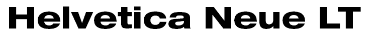 Helvetica Neue LT Std 83 Heavy Extended
