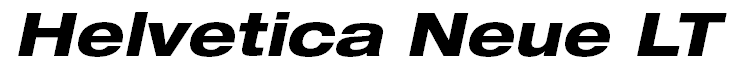 Helvetica Neue LT Std 83 Heavy Extended Oblique