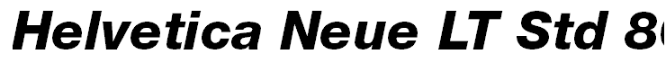 Helvetica Neue LT Std 86 Heavy Italic
