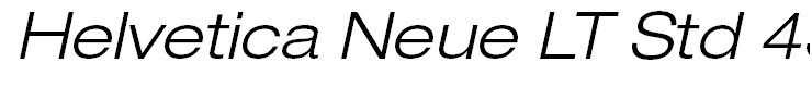 Helvetica Neue LT Std 43 Light Extended Oblique