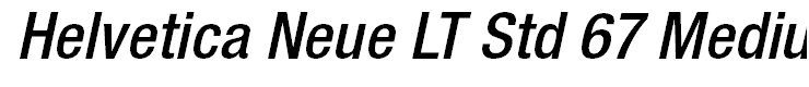 Helvetica Neue LT Std 67 Medium Condensed Oblique