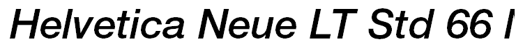 Helvetica Neue LT Std 66 Medium Italic
